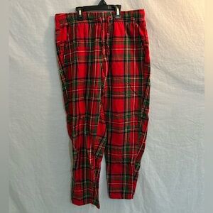 Red and Green Plaid Pajama Pants